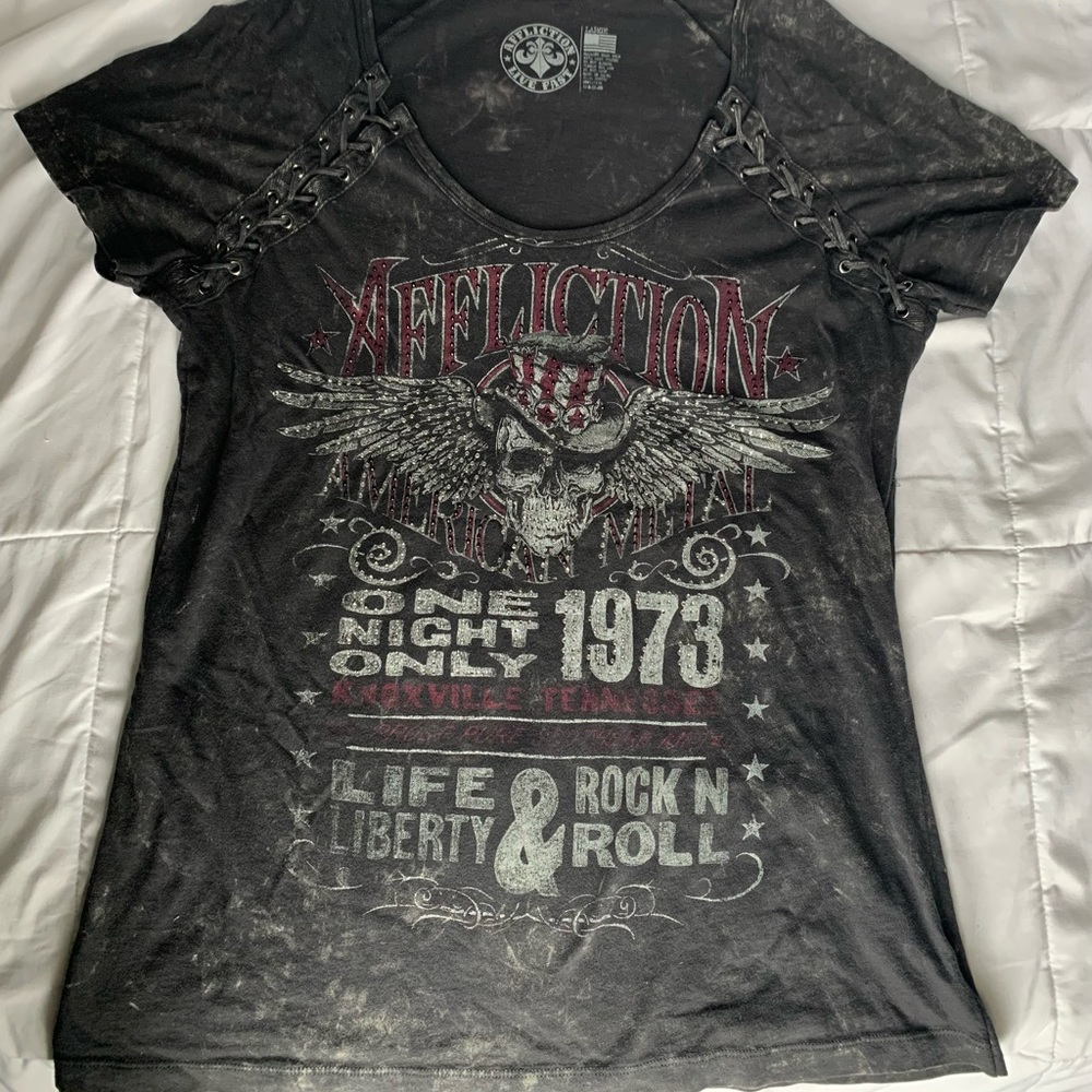 Acid Wash Affliction T-shirt
